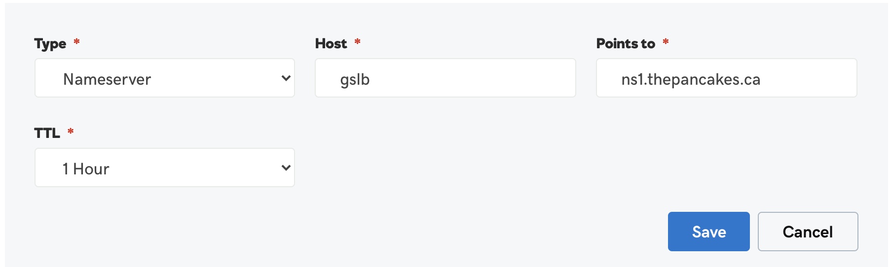 GoDaddy create DNS glue nameserver record for Citrix NetScaler ADC GSLB delegation